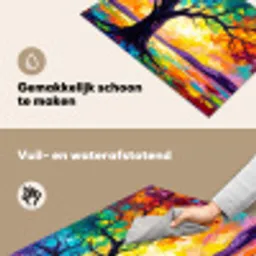 Boom - Landschap - Natuur - Abstract - Kleurrijk Inductie beschemer met haakjes klein -ky-schoon-nl