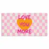 Valentijn - Love - Roze - Oranje Muismat XXL klein -3d_leeg