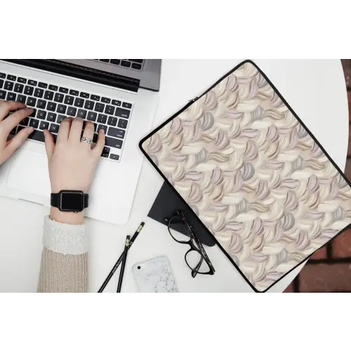 Abstract - Golvend - Pastel laptophoes neopreen klein 279 -bureau