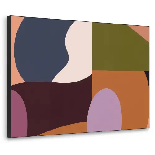Vormen - Abstract - Kleuren - Vierkant Textielframe zwart klein -3d