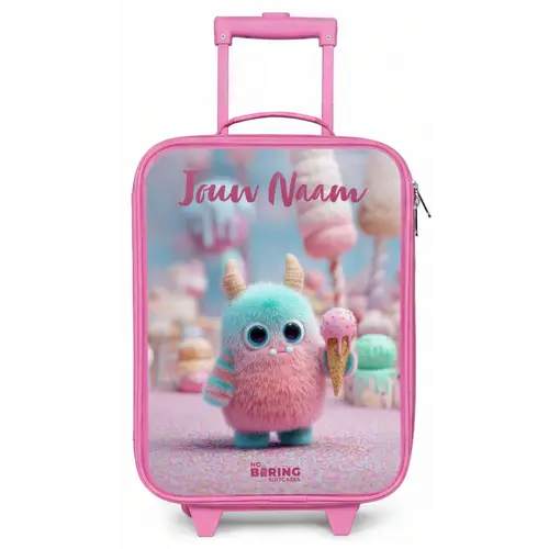 Zoet Monstersnoep Avontuur Kinderkoffer - Roze klein -zz3dotto