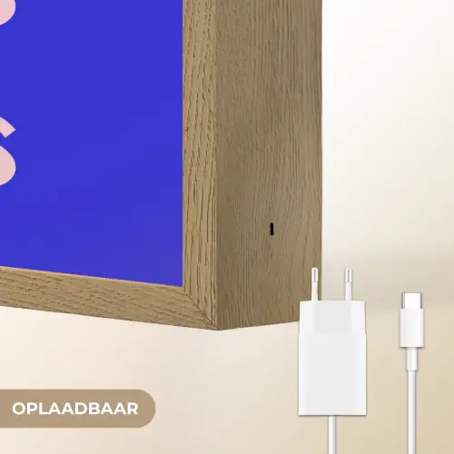 Blauw - Daddy's - Blokletters Light Box met batterij (Wandlamp) middel -USP_websiteoplaadbaarNL