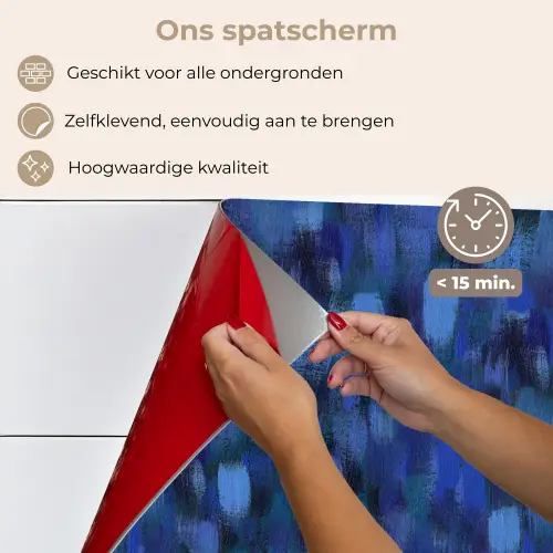 Vloeiend - Verfstrepen - Kleuren keuken achterwand spatscherm klein 900 -spatscherm_NL