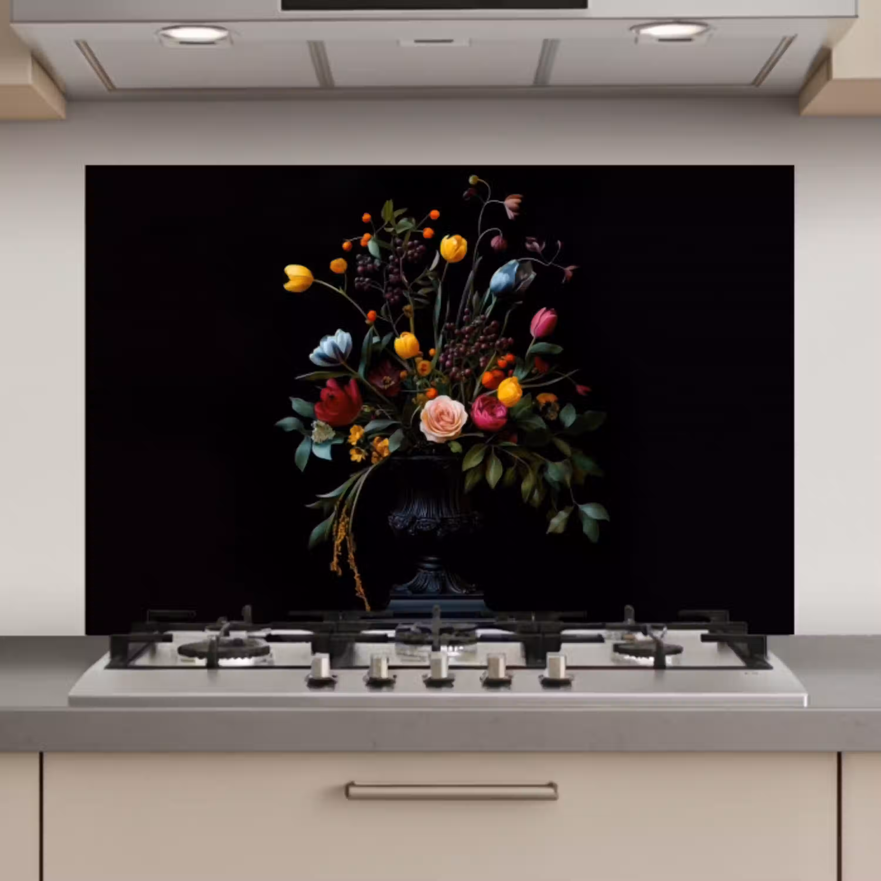 Klassiek - Vaas - Boeket - Bloemen keuken achterwand spatscherm klein -3d_website