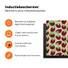 Frambozen - Rood - Roze - Kroonbladeren Inductie beschermer vinyl 3mm klein 276 -zzzzzzz-td-ups