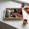 Mond - Golven - Regenboog Dienblad Rechthoek middel -sfeer2