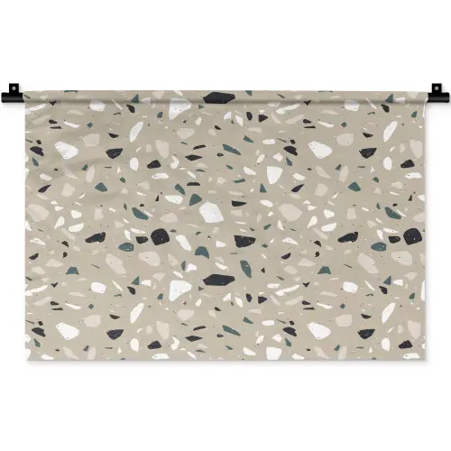 Terrazzo - Patroon - Groen Wandkleed katoen klein 269 -zz3d