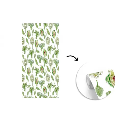 Groene - Groente - Broccoli - Artisjokken fotobehang vinyl groot 64 -3d