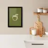 Lijntekening - Appel - Olijfgroen - Blaadje KitchenYeah - Keuken - Fotolijst klein -sfeer1