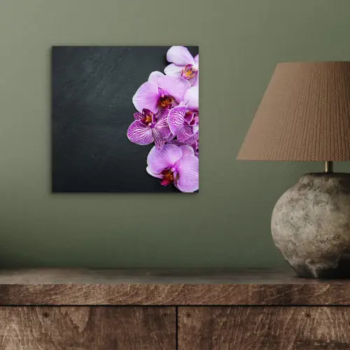 Orchidee - Bloemen - Roze - Flora aluminium wit klein -sfeer2