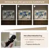 Bladeren - Abstract - Goud - Blauw Light Box met batterij (Wandlamp) middel -USP_dimbaarNL
