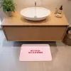 No rain no flowers - Minimalistisch - Roze - Bloem Badmat klein -sfeer1