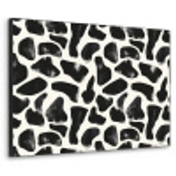 Dierenpatroon - Vlekken - Zwart - Wit Textielframe zwart klein 947 -3d