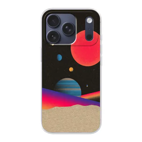 Hemel - Planeten - Felgekleurd Telefoonhoesje iPhone 17 Pro klein -3d