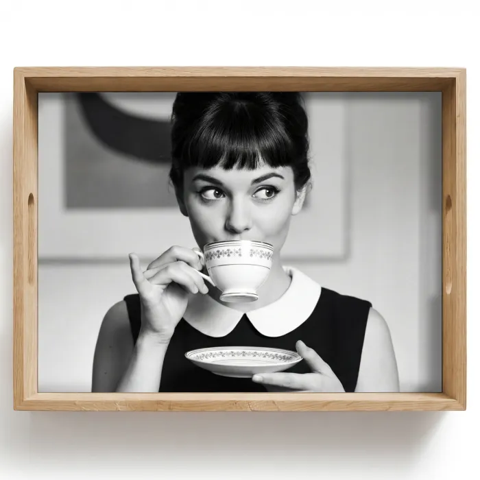 Portret - Thee - Vrouw Dienblad Rechthoek middel -z3d_shopping