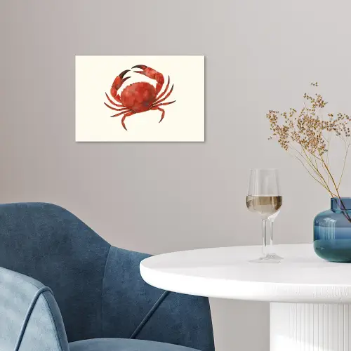 Krab - Felrood - Poten poster papier klein -sfeer3