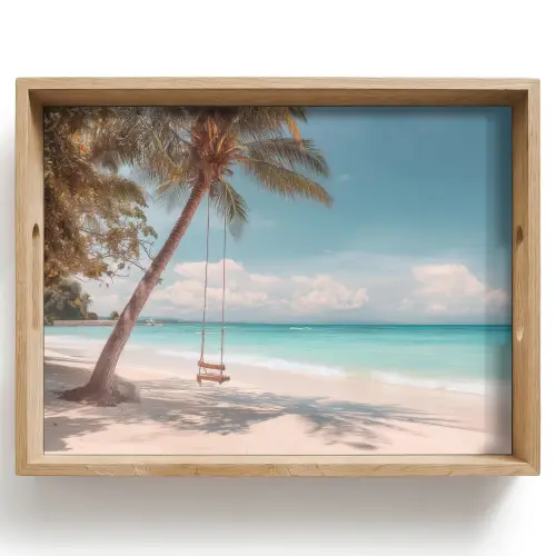 Palmboom - Schommel - Strand - Lucht Dienblad Rechthoek middel -z3d_shopping