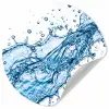 Spash - Water - Blauw Wandcirkel behangsticker klein -3d