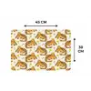 Vrolijk - Tijgerkatten - Bloemen Placemat vinyl groot 368 -specs