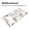 Abstracte bogen - Modern - Beige Muismat XXL klein -sfeer4