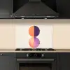 Abstract - Cirkels - Paars keuken achterwand spatscherm klein -sfeer1