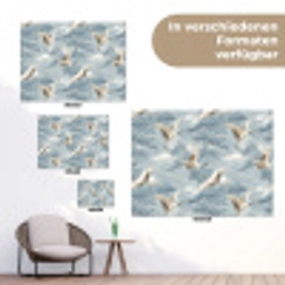 Wolken - Kraanvogels - Blauw tuinposter los doek klein 239 -Xsfeer9_DE