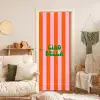 Strepen - Oranje - Verticaal - Ciao bella deurposter klein -sfeer2