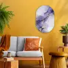 Paars - Modern - Marmer - Abstract Wandcirkel Ovaal Forex klein -sfeer4