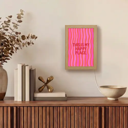 Tekst - Modern - Kleurrijk Light Box met kabel (Tafellamp) klein -sfeer2