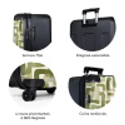Modern - Grafisch - Groen NBS - Large koffer - Volwassenen Unisex groot -zzzzzzzbolletjes_FR