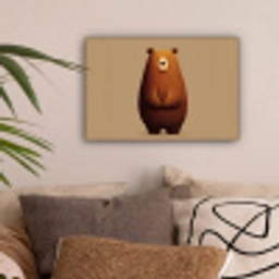 Beer - Minimalistisch - Bruin canvas 2cm klein -sfeer1