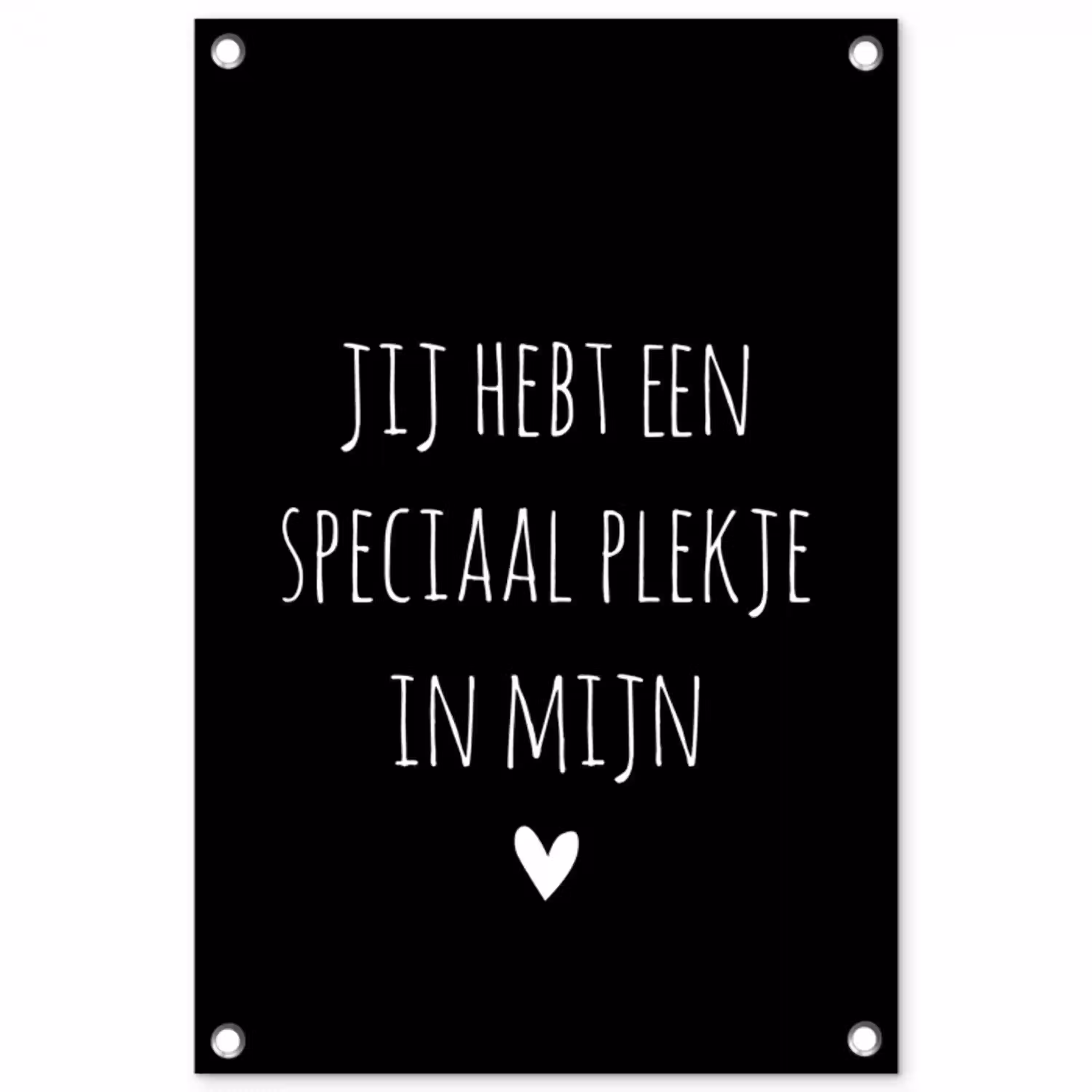 Spreuken - Een speciaal plekje in mijn hart - Quotes tuinposter los doek klein -3d