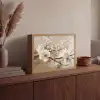 Bloemen - Natuur - Wit - Bloesem - Abstract Light Box met batterij (Wandlamp) middel -sfeer2