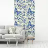 Vlinders - Bloemen - Blauw - Botanisch fotobehang vinyl groot 64 -woonkamer