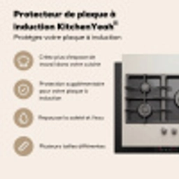 Gasfornuis - Koken - Beige Inductie beschermer vinyl 3mm klein -usfeer2_FR