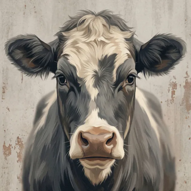 Behang - Koe - Portret - Dieren - Modern