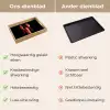Kreeft - Glossier Rood - Zwart Dienblad Rechthoek middel -USP_VergelijkingNL