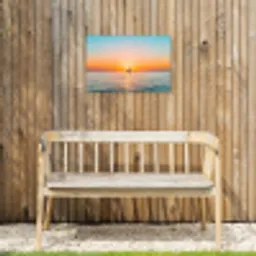 Zee - Zeilboot - Zonsondergang Tuinposter op houten frame 2 cm dik klein -sfeer4