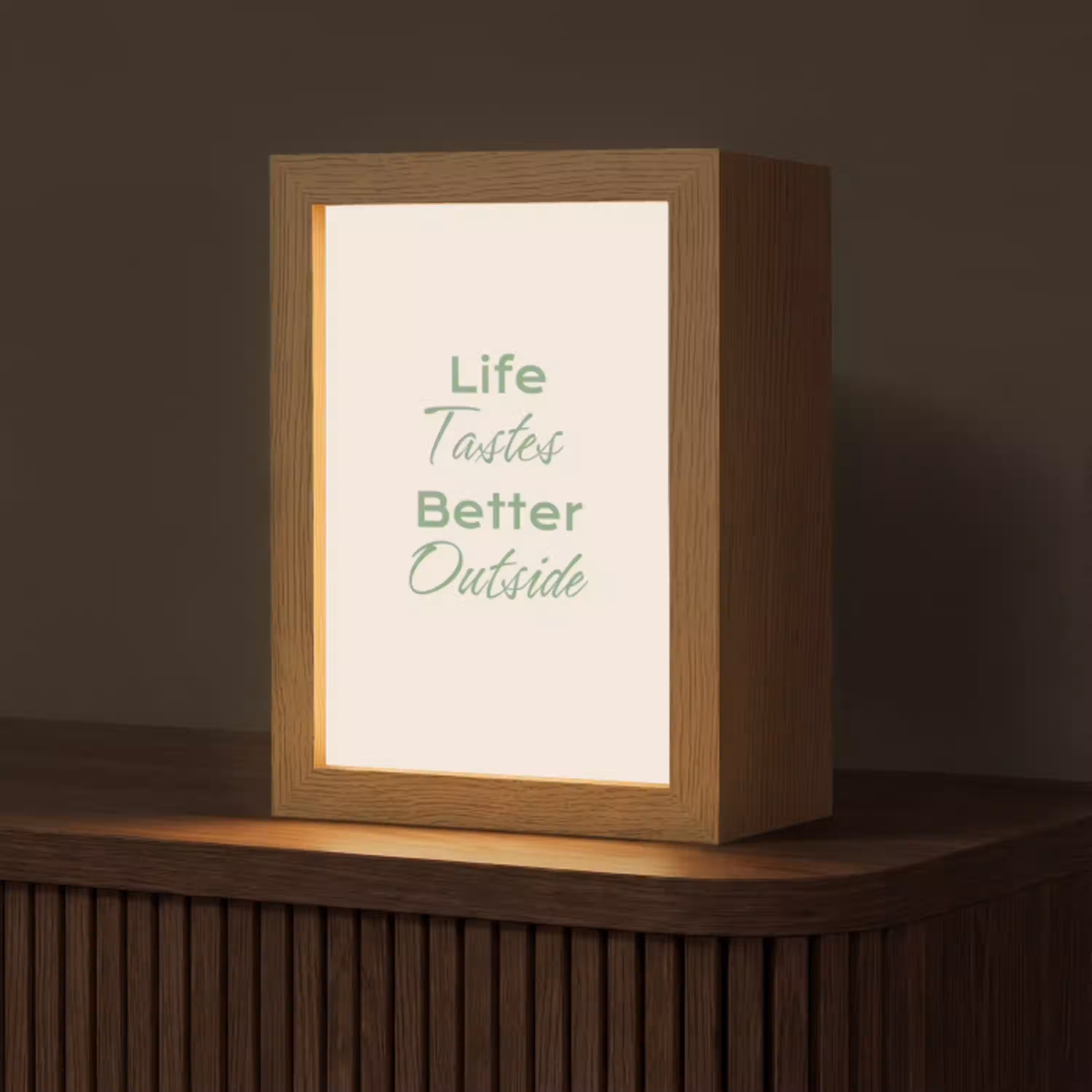 Tekst - Sierlijk - Letters - Groen Light Box met kabel (Tafellamp) klein -z3d_website