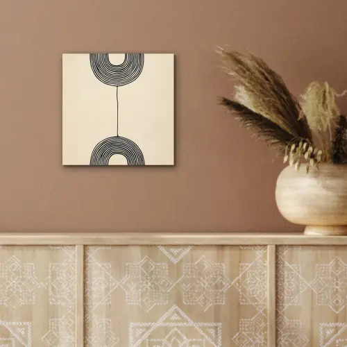 Geometrische bogen - Minimalistisch - Symmetrisch aluminium wit klein -sfeer4