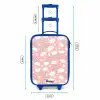 Roze met regenboog patroon Kinderkoffer - Blauw klein -productfoto_formaten