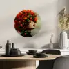 Vrouw - Appels - Rood - Bladeren KitchenYeah - Keuken - Wandcirkel Forex klein -sfeer2