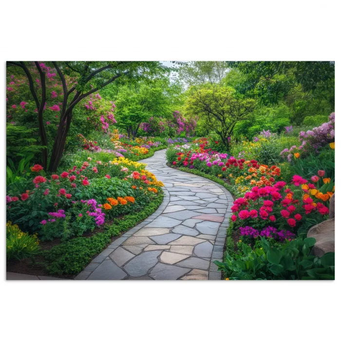 Park - Bloemen - Tuin poster papier klein -3d
