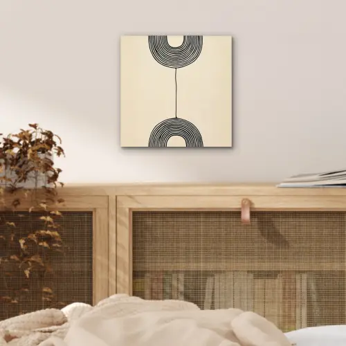 Geometrische bogen - Minimalistisch - Symmetrisch aluminium wit klein -sfeer3
