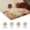 Kerstman - Rendier - Kerst - Christmas poster papier klein -closeup_NL