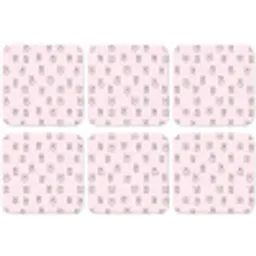 Konijnen - Minimalistisch - Roze onderzetter kurk middel 366 -zkaufland3dotto