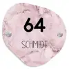 Roze marmer - Modern Naambord Organisch middel -3d