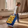 Dino - Dieren - Patroon Kinderkoffer - Blauw klein -sfeer1