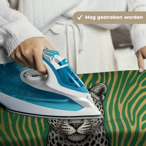 Panter - Zebrapatroon - Groen Wandkleed katoen klein -sfeer9