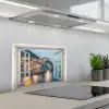 Middellandse Zee Schoonheid bij Schemer keuken achterwand spatscherm klein -3d_schuin
